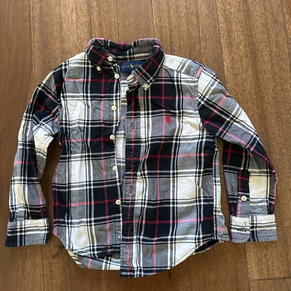 Ralph Lauren Kids Checkered Shirt - Black, White, Red